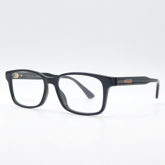 NEW GUCCI GG0826O 001 BLACK TRANSPARENT SQUARE UNISEX EYEGLASSES 53-16-1… - Picture 1 of 10